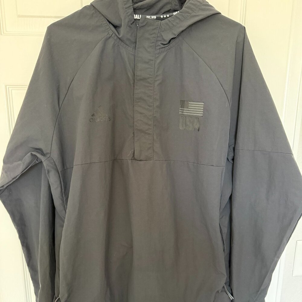 Adidas USA Volleyball Half Zip Windbreaker Size L